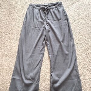Abercrombie Gray Wide Leg Drawstring Pants